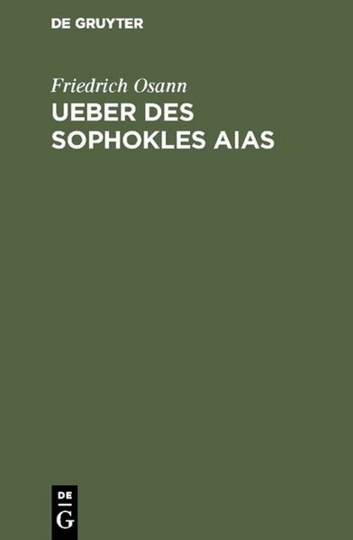 Produktbild: Ueber des Sophokles Aias