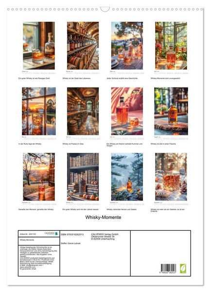 Produktbild: Whisky-Momente (Wandkalender 2026 DIN A2 hoch), CALVENDO Monatskalender