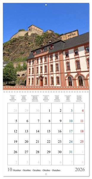 Produktbild: Castles and Palaces in the Middle Rhine Valley (Wall Calendar 2026 12 &times; 12 Inch) CALVENDO 12 Month Wall Calendar
