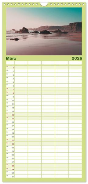 Produktbild: Familienplaner 2026 - Portugal - Das wundersch&ouml;ne Land am Atlantik. mit 5 Spalten (Wandkalender, 21 x 45 cm) CALVENDO