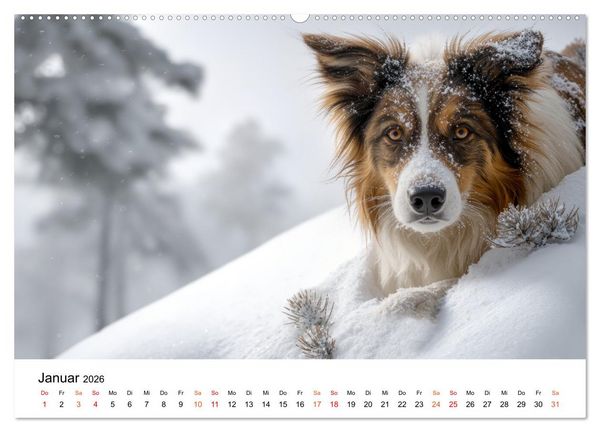 Produktbild: Border Collies H&uuml;teprofis (Wandkalender 2026 DIN A2 quer), CALVENDO Monatskalender
