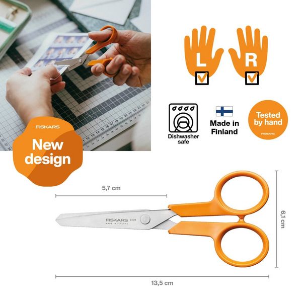 Produktbild: Fiskars Universalschere Basteln Classic Papierschere, Rechts- & Linksh&auml;nder