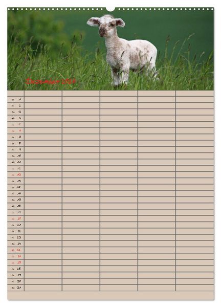 Produktbild: Der bel&auml;mmerte Familienplaner (Wandkalender 2026 DIN A2 hoch), CALVENDO Monatskalender