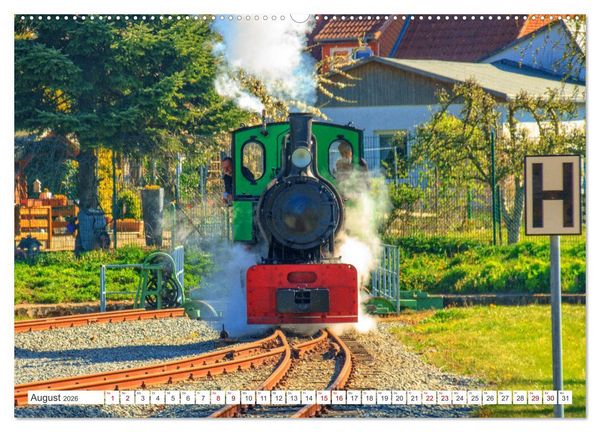 Produktbild: De L&uuml;tt Kaffeebrenner &ndash; Impressionen einer Mecklenburger Kleinbahn (hochwertiger Premium Wandkalender 2026 DIN A2 quer), Kunstdruck in Hochglanz