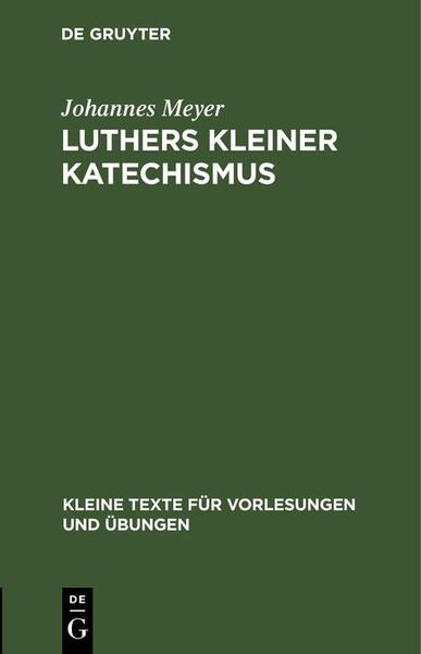 Produktbild: Luthers kleiner Katechismus