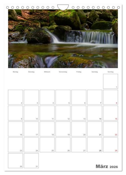 Produktbild: Harzer Wasserwelten (Wandkalender 2026 DIN A4 hoch), CALVENDO Monatskalender