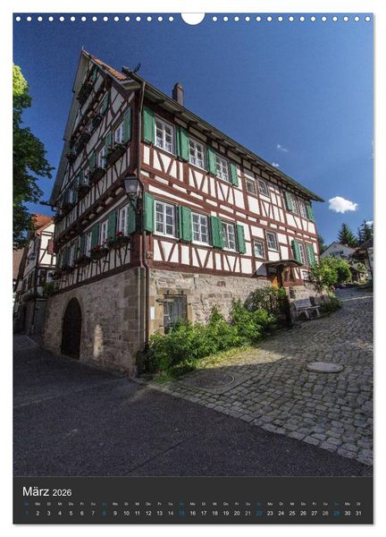 Produktbild: Str&uuml;mpfelbach - Fachwerkh&auml;user (Wandkalender 2026 DIN A3 hoch), CALVENDO Monatskalender