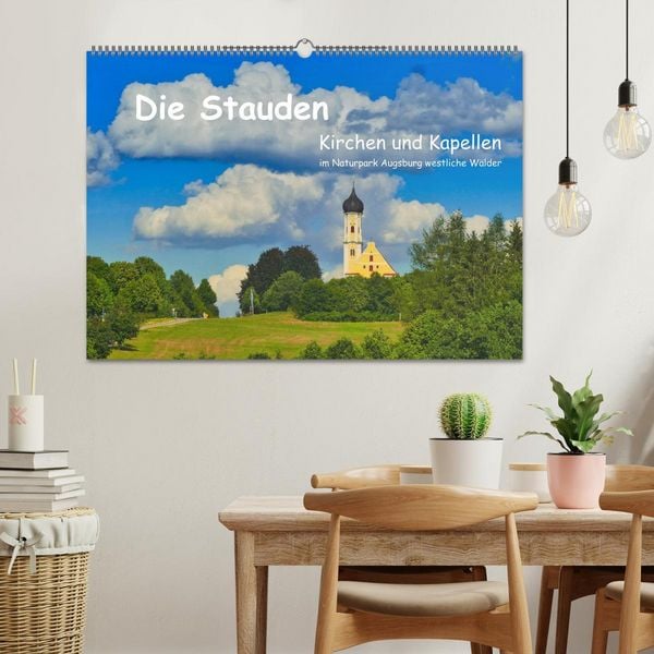 Produktbild: Die Stauden, Kirchen und Kapellen im Naturpark Augsburg westliche W&auml;lder (Wandkalender 2026 DIN A2 quer), CALVENDO Monatskalender