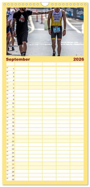 Produktbild: Familienplaner 2026 - TRIATHLON mit 5 Spalten (Wandkalender, 21 x 45 cm) CALVENDO
