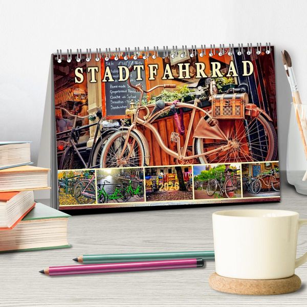 Produktbild: Stadtfahrrad (Tischkalender 2026 DIN A5 quer), CALVENDO Monatskalender