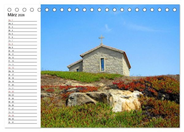 Produktbild: Jakobsweg - Camino Portugues (Tischkalender 2026 DIN A5 quer), CALVENDO Monatskalender