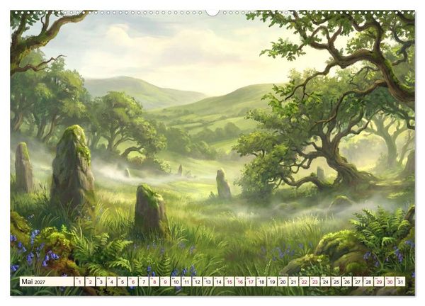 Produktbild: Welten der Literatur - Zw&ouml;lf Zust&auml;nde des Imagin&auml;ren (hochwertiger Premium Wandkalender 2027 DIN A2 quer), Kunstdruck in Hochglanz