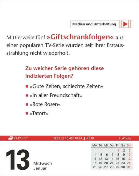 Produktbild: Duden Allgemeinbildung Tagesabrei&szlig;kalender 2027 - Wissen und Quizzen