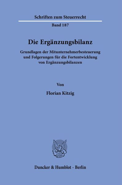 Produktbild: Die Erg&auml;nzungsbilanz.