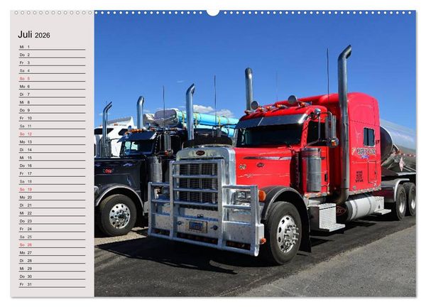 Produktbild: US-Trucks. Faszination Langhauber (Wandkalender 2026 DIN A2 quer), CALVENDO Monatskalender