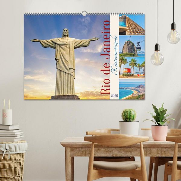 Produktbild: Rio de Janeiro - K&uuml;stenmetropole (Wandkalender 2026 DIN A2 quer), CALVENDO Monatskalender