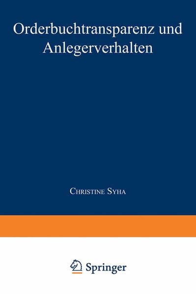 Produktbild: Orderbuchtransparenz und Anlegerverhalten