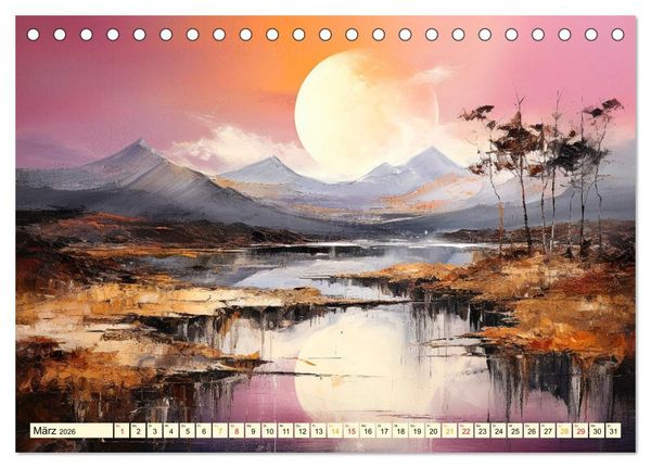 Produktbild: Eine Landschaft im Jahr (Tischkalender 2026 DIN A5 quer), CALVENDO Monatskalender