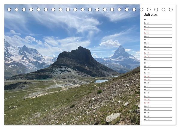 Produktbild: Alpenauszeit - Bergmomente f&uuml;rs Herz (Tischkalender 2026 DIN A5 quer), CALVENDO Monatskalender