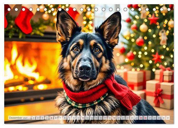 Produktbild: Sch&auml;ferhund 24/7 - Keine Pause f&uuml;r echte Helden (Tischkalender 2027 DIN A5 quer), CALVENDO Monatskalender