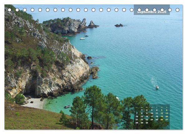 Produktbild: Bretagne Beaux sites du Finist&egrave;re (Calendrier de bureau 2026 DIN A5 vertical), CALVENDO calendrier mensuel