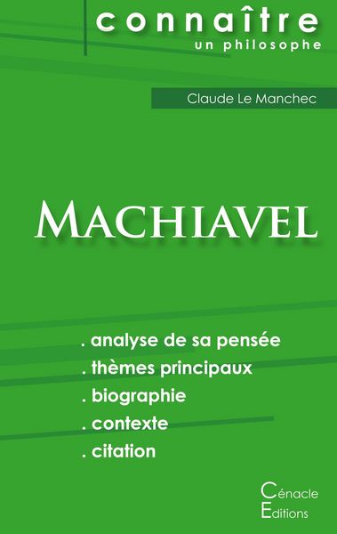 Produktbild: Comprendre Machiavel (analyse compl&egrave;te de sa pens&eacute;e)