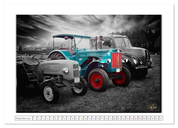 Produktbild: Oldtimer - nostalgische Traktoren und Lastwagen (hochwertiger Premium Wandkalender 2026 DIN A2 quer), Kunstdruck in Hochglanz
