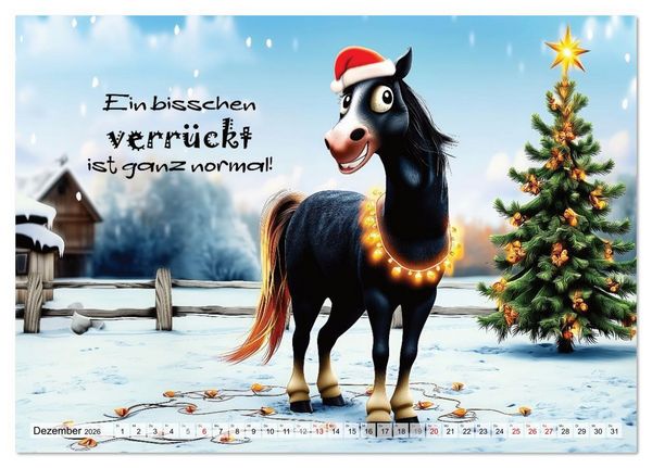 Produktbild: Pferdespr&uuml;che (Tischkalender 2026 DIN A5 quer), CALVENDO Monatskalender