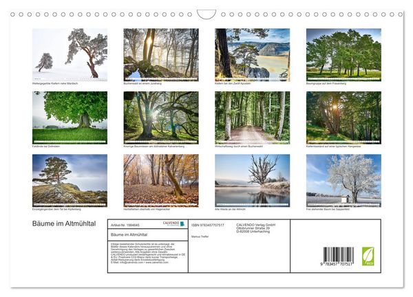 Produktbild: B&auml;ume im Altm&uuml;hltal (Wandkalender 2026 DIN A3 quer), CALVENDO Monatskalender