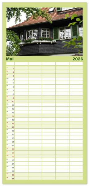Produktbild: Familienplaner 2026 - Die Villenkolonie in Buchschlag mit 5 Spalten (Wandkalender, 21 x 45 cm) CALVENDO
