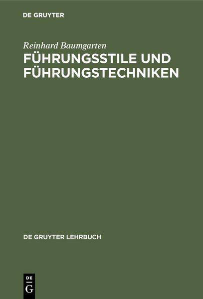 Produktbild: F&uuml;hrungsstile und F&uuml;hrungstechniken