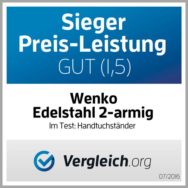 Produktbild: Handtuchst&auml;nder Mod. Lima mit 2 Armen Edelstahl, Kleiderst&auml;nder, rostfrei