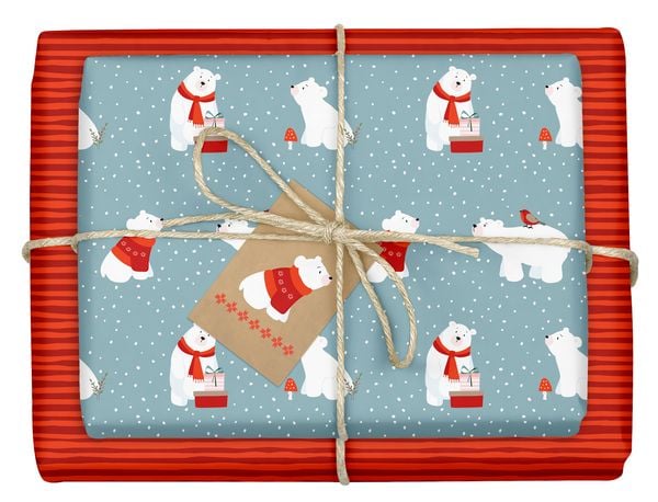 Produktbild: Geschenkpapier Set Weihnachten: Eisb&auml;r (f&uuml;r Kinder)
