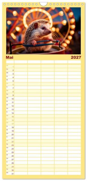 Produktbild: Familienplaner 2027 - Stachelstars mit 5 Spalten (Wandkalender, 21 x 45 cm) CALVENDO