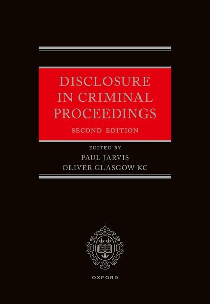 Produktbild: Disclosure in Criminal Proceedings