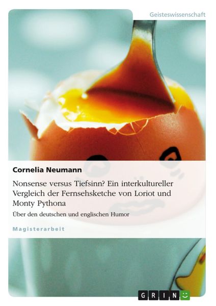 Produktbild: Nonsense versus Tiefsinn? Ein interkultureller Vergleich der Fernsehsketche von Loriot und Monty Python
