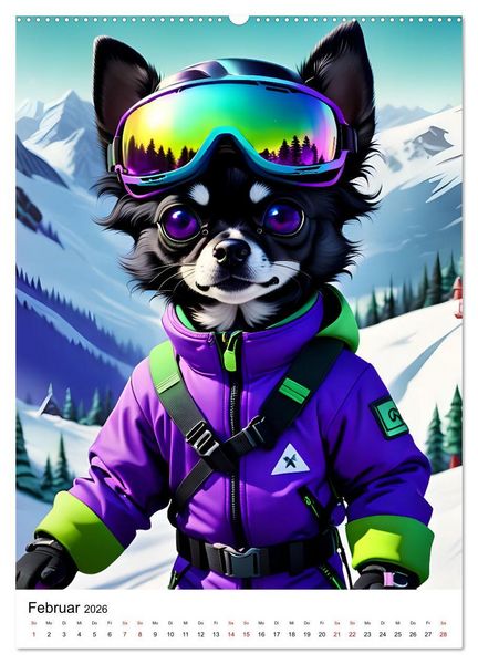 Produktbild: Chihuahua Outdoor Abenteuer (hochwertiger Premium Wandkalender 2026 DIN A2 hoch), Kunstdruck in Hochglanz