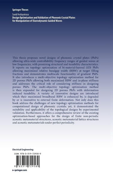 Produktbild: Design Optimisation and Validation of Phononic Crystal Plates for Manipulation of Elastodynamic Guided Waves