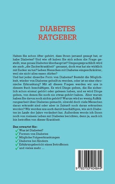 Produktbild: Diabetes Ratgeber: Wie Sie die Ursachen Ihrer Erkrankung leicht verstehen, nachh