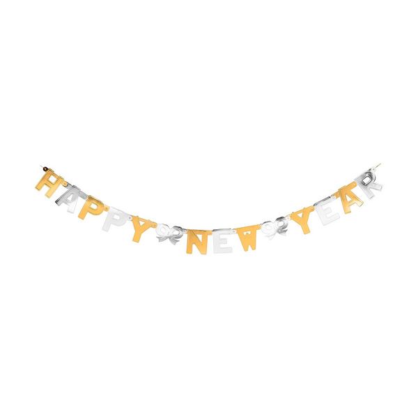 Produktbild: Idena Girlande Happy New Year gold /silber 160cm