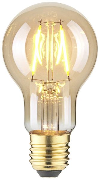Produktbild: LightMe LM85055 LED E27 Gl&uuml;hlampenform 2.5W Bernstein (&Oslash; x L) 60mm x 108mm 1St.