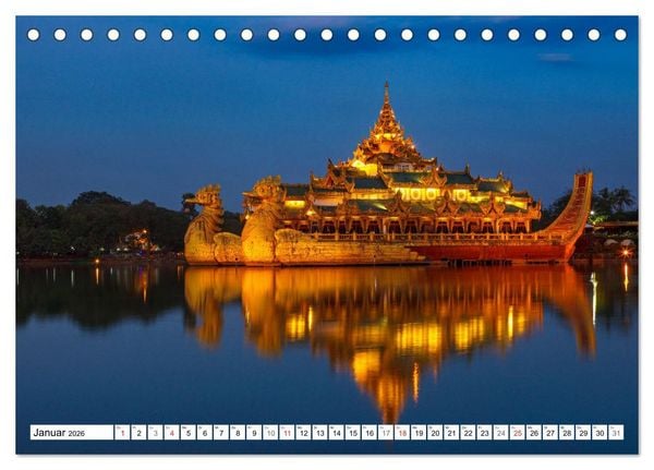Produktbild: Wunderbares Myanmar (Tischkalender 2026 DIN A5 quer), CALVENDO Monatskalender