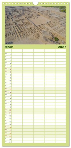 Produktbild: Familienplaner 2027 - Peru - Magie der Anden mit 5 Spalten (Wandkalender, 21 x 45 cm) CALVENDO