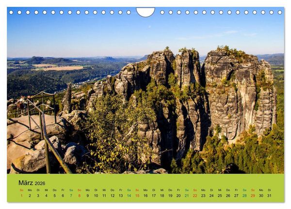 Produktbild: Im Elbsandstein - S&auml;chsisch-b&ouml;hmische Schweiz (Wandkalender 2026 DIN A4 quer), CALVENDO Monatskalender