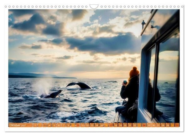Produktbild: Whale Watching (Wandkalender 2027 DIN A3 quer), CALVENDO Monatskalender