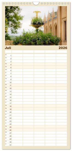 Produktbild: Familienplaner 2026 - Potsdam - Schl&ouml;sser, Parks und der Alte Fritz mit 5 Spalten (Wandkalender, 21 x 45 cm) CALVENDO