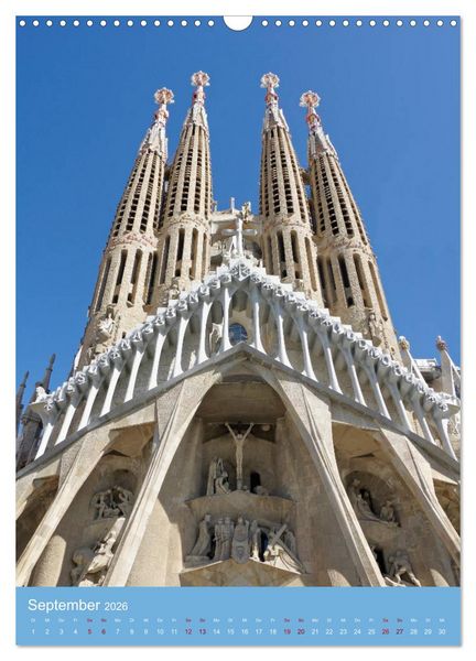 Produktbild: Sagrada Fam&iacute;lia - Gaud&iacute;s unvollendetes Meisterwerk (Wandkalender 2026 DIN A3 hoch), CALVENDO Monatskalender
