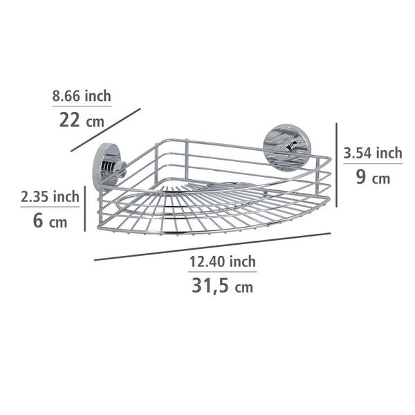Produktbild: Vacuum-Loc&reg; Eckablage Mod. Bari, Befestigen ohne bohren