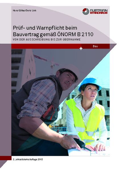 Produktbild: Pr&uuml;f- und Warnpflicht im Bauvertrag gem&auml;&szlig; &Ouml;NORM B 2110