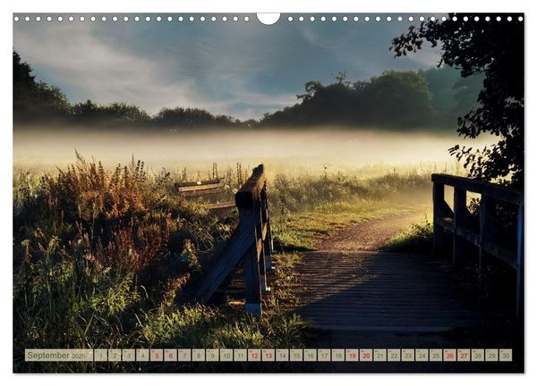 Produktbild: Morgengl&uuml;hen & Nebelschimmer (Wandkalender 2026 DIN A3 quer), CALVENDO Monatskalender